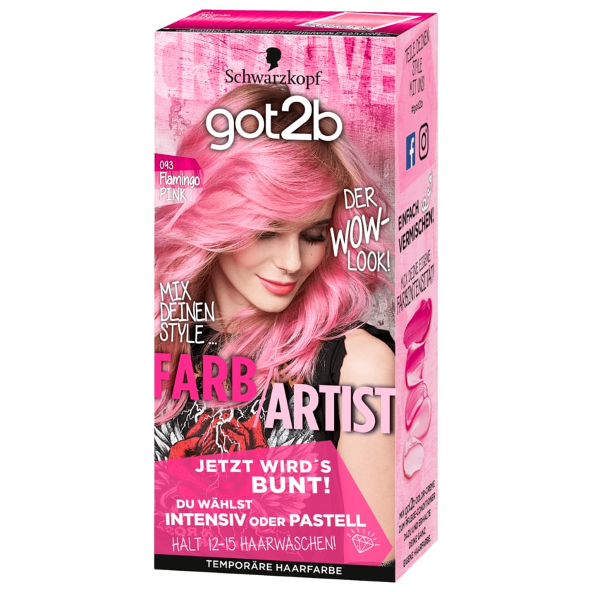 Schwarzkopf got2b Haartönung Farb/Artist Flamingo Pink 093 1 Stück